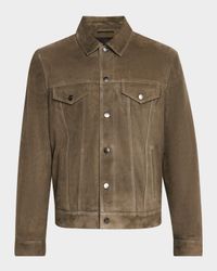 Men's Suede Trucker Jacket