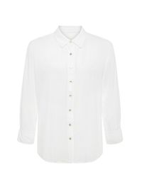 Women's Marlene Tailored Three-Quarter-Length Sleeve Blouse - White - Size XL