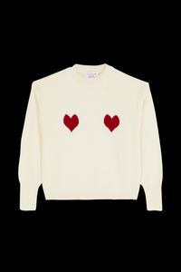 Elise Chalmin - Pull col rond en laine - Taille 3 - Blanc