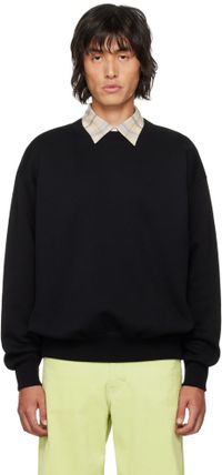 AURALEE Black Smooth Soft Sweatshirt