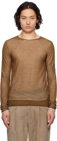 Entire Studios Brown Duplex Knit T-shirt