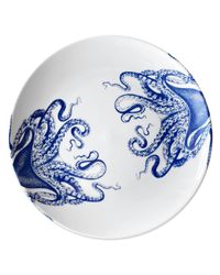 Blue Lucy Coupe Dinner Plates, Set of 4
