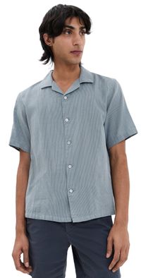 rag & bone Avery Gauze Shirt Stnblustrp XXL