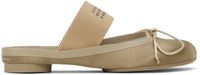 MM6 Maison Margiela Khaki Satin Ballerina Mules