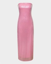 Elena Strapless Sequin Column Maxi Dress