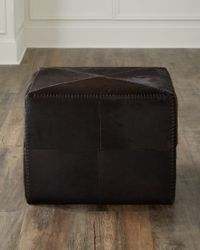 Espresso Hair Hide Ottoman