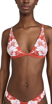 FARM Rio Floral Chains Triangle Bikini Top Floral Chains Triangle Bl XL