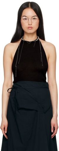 LEMAIRE Black Halter Tank Top