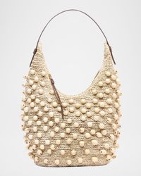 The Brighton Beaded Raffia Shoulder Bag