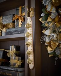 5 Solid Studded Brass Bells in Ivory