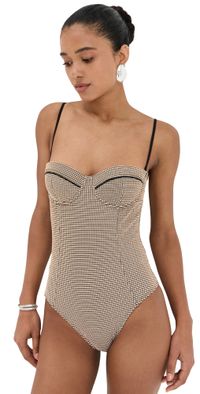 STAUD Maeve One Piece Natural Pique XL
