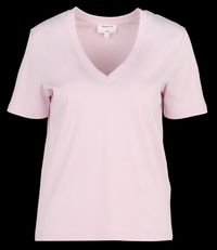 Maison 123 - Tee-shirt droit Col V en coton - Taille XL - Rose