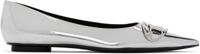 Diesel Silver D-Venus Ballerina Flats