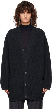 LEMAIRE Manteau feutré Cardi bleu marine