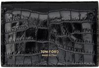 TOM FORD Porte-cartes noir gaufré façon croco
