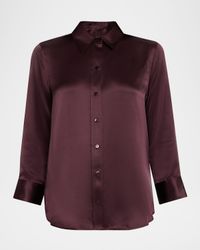 Dani Silk Button-Front Blouse