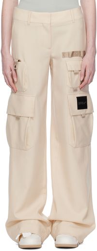 Off-White Beige Toybox Trousers