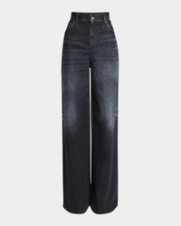 High-Rise Wide-Leg Palazzo Jeans