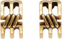 Balenciaga Gold BB Icon Hoop Earrings
