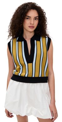 Lioness Malibu Boyfriend Vest Earth Stripe XL