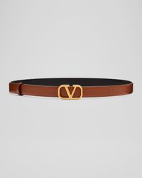 VLogo Leather Belt, 20mm