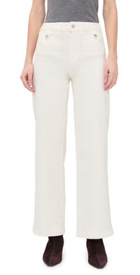 PAIGE Anessa Jeans 31 with Rounded Inset Pockets Tonal Ecru 31