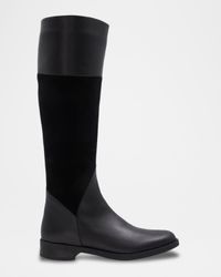 Regina Mixed Leather Riding Boots