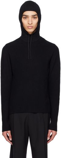Dion Lee Black Paneled Hoodie