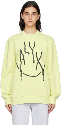 1017 ALYX 9SM Pull à capuche jaune à logos imprimés