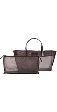 STAUD Christos Mini Mesh Tote Espresso One Size