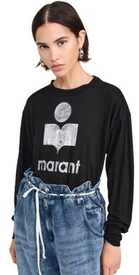 Isabel Marant Étoile Klowia Long Sleeve Tee Black XS