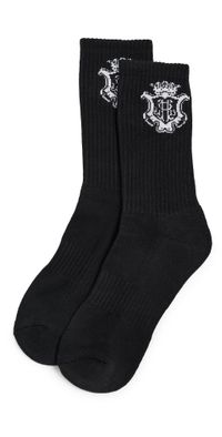 Rhude Chateau Crest Socks Black / White One Size