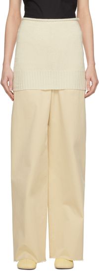 MM6 Maison Margiela Off-White Rolled Edge Miniskirt