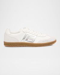 Men's Swan Calfskin Mirror-Leather Low-Top Sneakers