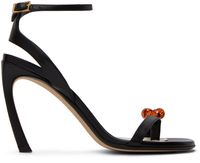 Lanvin Sandales à talon aiguille Swing noires à ornement Melodie