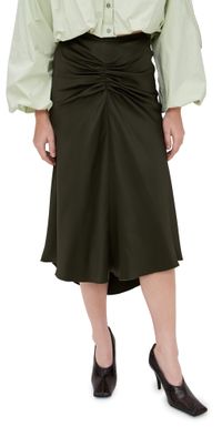 Victoria Beckham Bella Skirt Dark Olive 12