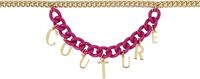 Versace Jeans Couture Pink & Gold Charms Chain Belt