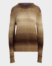 Ombre Linen-Blend Rollneck Sweater