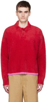 JACQUEMUS Red Le Chouchou 'Le Polo Neve' Polo