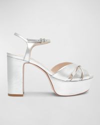 Keefa Metallic Leather Platform Sandals