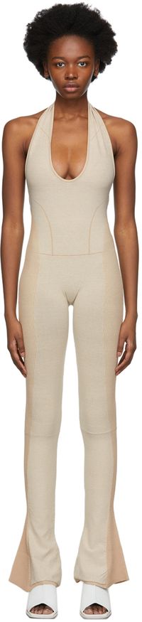 JACQUEMUS Beige 'La Combinaison Baunhila' Jumpsuit