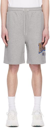 Moncler Gray Flocked Shorts