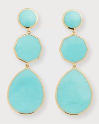 Crazy 8's 3-Stone Drop Earrings in 18K Gold
