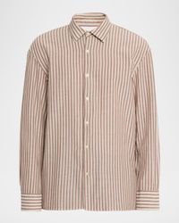 Men's Cotton Stripe Classic-Fit Button-Down Shirt