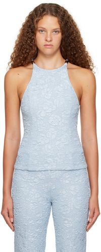 GANNI Blue Jacquard Tank Top