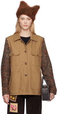 Anna Sui Tan Barn Jacket