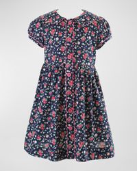 Girl's Floral-Button Down Dress, Size 2-10