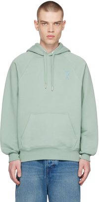 AMI Paris SSENSE Exclusive Green Ami de Cœur Hoodie