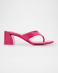 Jane Tonga Leather Red Sole Slide Sandals