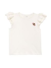 Little Girl's & Girl's Junie Frill-Sleeve T-Shirt - Ivory - Size 12